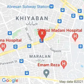 این نقشه، نشانی مهدی نجات ( آبرسان ) متخصص آسیب شناس گفتار، زبان و بلع(گفتاردرمانگر) در شهر تبریز است. در اینجا آماده پذیرایی، ویزیت، معاینه و ارایه خدمات به شما بیماران گرامی هستند.