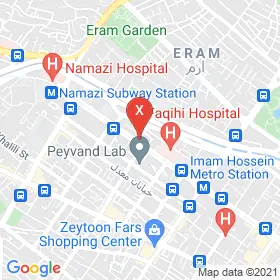 این نقشه، آدرس دکتر ابراهیم شادمان متخصص جراحی عمومی در شهر شیراز است. در اینجا آماده پذیرایی، ویزیت، معاینه و ارایه خدمات به شما بیماران گرامی هستند.