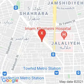 این نقشه، آدرس دکتر رویا صفارزاده کرمانی متخصص قلب و عروق در شهر تهران است. در اینجا آماده پذیرایی، ویزیت، معاینه و ارایه خدمات به شما بیماران گرامی هستند.