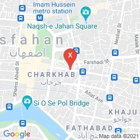 این نقشه، نشانی دکتر مسعود فرازپی متخصص گوش حلق و بینی در شهر اصفهان است. در اینجا آماده پذیرایی، ویزیت، معاینه و ارایه خدمات به شما بیماران گرامی هستند.